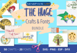 Font Giveaway – The Huge Crafts & Fonts Bundle: 20 Fonts and 50 Crafts with Commercial License