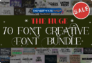 Font Giveaway – The Huge Creative Font Bundle: Free Commercial License – 70 Unique and Creative Premium Fonts – for Windows, Mac, Linux