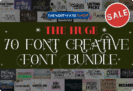 Font Giveaway – The Huge Creative Font Bundle: Free Commercial License – 70 Unique and Creative Premium Fonts – for Windows, Mac, Linux