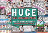Giveaway – The Huge SVG Designs Bundle: Free Commercial License | 500+ SVG Designs for T-shirts, mugs, Tote Bags, Stickers, Etc.