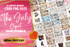 Giveaway – The July Clipart Huge Bundle: Free 55 Whimsical Illustration Sets | Ideal for Crafts, Gifts, Planners, Sublimation | Commercial License Included