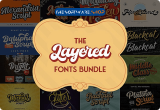 81% Off + 10% Off on The Layered Fonts Bundle – Commercial License – 68 Amazing Layered Fonts for Infinite Combinations – for Windows & Mac