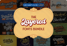 81% Off + 10% Off on The Layered Fonts Bundle – Commercial License – 68 Amazing Layered Fonts for Infinite Combinations – for Windows & Mac