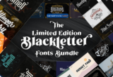 97% Off + 10% Off Coupon on The Limited Edition Blackletter Fonts Bundle – 90 Limited Edition Blackletter Fonts includes Extended License