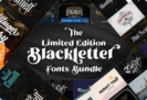 97% Off + 10% Off Coupon on The Limited Edition Blackletter Fonts Bundle – 90 Limited Edition Blackletter Fonts includes Extended License