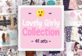 Giveaway – The Lovely Girly Collection: Free 41 Sets of Patterns, Clipart & Illustrations | Commercial License
