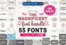 Font Giveaway – The Magnificent Font Bundle: Free 55 Premium Fonts with Commercial Use License