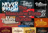 98% Off + 10% Off Coupon: The Masculine Fonts Bundle – 134 Bold & Sharp Fonts from 46 Font Families with Commercial License