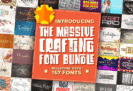 Giveaway – The Massive Crafting Font Bundle: Free 157 Premium Fonts | Commercial License