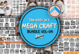 Giveaway – The Mega Craft SVG Bundle Vol.4: Free 650+ Unique Designs from 42 Mini Bundles | Commercial License