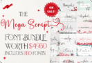 Giveaway – The Mega Script Font Bundle: Free 330 Premium Fonts | Commercial License – for Windows, Mac