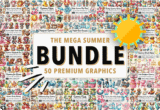 Giveaway – The Mega Summer Clipart Bundle: Free 50 High-Resolution Watercolor PNG Sets | Commercial License