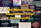 95% Off + 10% Off Coupon on The Mesmerising Handwritten Script Fonts Bundle: 153 Mesmerizing Fonts Across 67 Font Families.