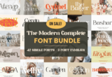 Font Giveaway – The Modern Complete Font Bundle: Free 45 Premium Fonts | Commercial License – for Windows & Mac