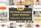 Font Giveaway – The Modern Complete Font Bundle: Free 45 Premium Fonts | Commercial License – for Windows & Mac