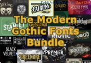 98% Off + 10% Off Coupon on The Modern Gothic Fonts Bundle: 70 Bold Beautiful Gothic Fonts Across 34 Font families