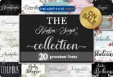 Font Giveaway – The Modern Script Font Bundle: Free Commercial License | 20 Premium Fonts for WIndows, Mac, etc.
