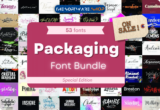 Font Giveaway – Packaging Font Bundle: Free 53 Premium Fonts with Commercial License