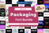 Font Giveaway – Packaging Font Bundle: Free 53 Premium Fonts with Commercial License