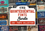 98% Off + 10% Off on The Quintessential Fonts Bundle: 294 Amazing Fonts with Extended Use license