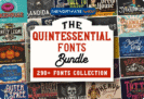 98% Off + 10% Off on The Quintessential Fonts Bundle: 294 Amazing Fonts with Extended Use license