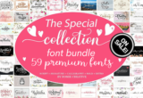 Giveaway  – The Special Collection Font Bundle: 59 Premium Fonts with Commercial License – for Windows, Mac, Linux