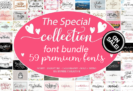 Giveaway  – The Special Collection Font Bundle: 59 Premium Fonts with Commercial License – for Windows, Mac, Linux