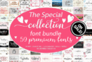 Giveaway  – The Special Collection Font Bundle: 59 Premium Fonts with Commercial License – for Windows, Mac, Linux
