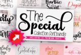 Giveaway – The Special Collection Font Bundle: Free 33 Premium Fonts for Designers & Creators | Compatible with Windows, Mac & Linux | Commercial License Included