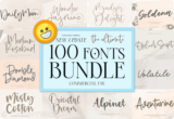 99% Off – The Ultimate Font Bundle: 100 Premium Fonts by letterativestudio | Commercial License