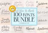 99% Off – The Ultimate Font Bundle: 100 Premium Fonts by letterativestudio | Commercial License