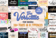 99% Off – The Versatile Font Bundle: 61 Premium Fonts with Commercial License – for Windows, Mac OS X