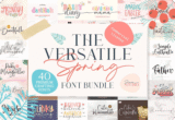Font GIveaway – The Versatile Spring Font Bundle: Free 40 Premium Fonts by jinanstd | Commercial License