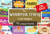 98% Off – The Wonderful Crafty Font Bundle: 47 Premium Fonts with Commercial Use License