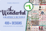 Giveaway – The Wonderful Graphics Bundle: 400+ Unique Designs for T-Shirt, Prints, Etc. – Commercial License