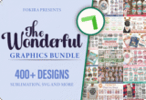 Giveaway – The Wonderful Graphics Bundle: 400+ Unique Designs for T-Shirt, Prints, Etc. – Commercial License