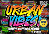 Giveaway – Urban Vibes – Graffiti Font Bundle: Free 46 bold graffiti-style fonts | Commercial License