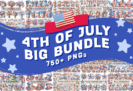 Giveaway – Watercolor 4th of July Big Bundle: 750+ Independence-Day-Themed Designs – Commercial License