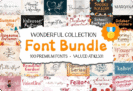 Giveaway – Wonderful Collection Font Bundle: Free 100 Premium Fonts with Commercial License