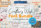 Font Giveaway – Crafter’s Wish Font Bundle:  Free Commercial License | 35 Premium Fonts by AEN Creative Studio
